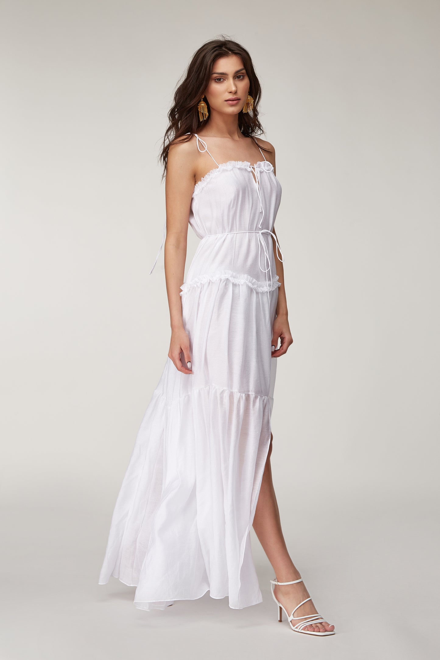 Summer Serenade: White Silk Elegance Date