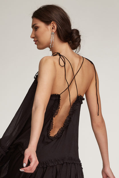 Black Silk Charm: Summer Date Ensemble