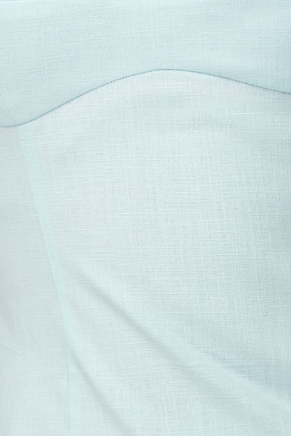 Blue Serenity: Organic Cotton Date Elegance